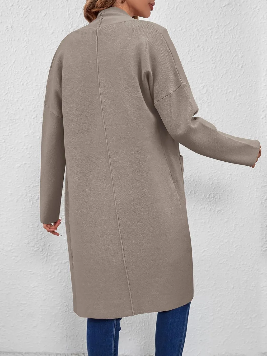 SuperPrity Womens Cardigan Sweater Fall Fashion 2024 Casual Oversized Knit Open Front Long Coatigan Jacket Coat Trendy Outfit