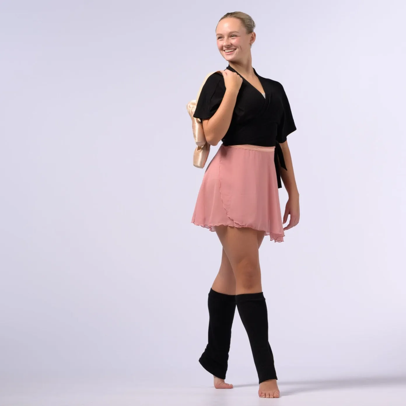 Sweater Knit Knee High Ballet Leg Warmers Luxe Black