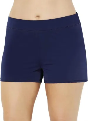 Swimsuits For All Women's Chlorine Resistant Banded Swim Short (Plus