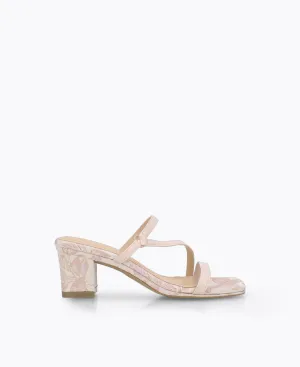 Tammy Block Heel Sandals - Floral Lilac