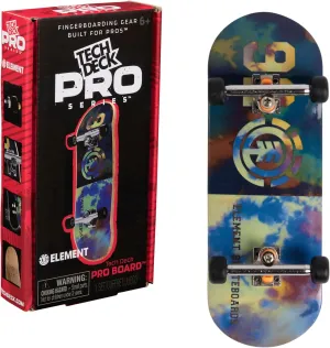 TECH DECK, Element Pro Series Finger Board with Storage Display, Built for Pros; Authentic Mini Skateboards, Kids Toys for Ages 6 and Up