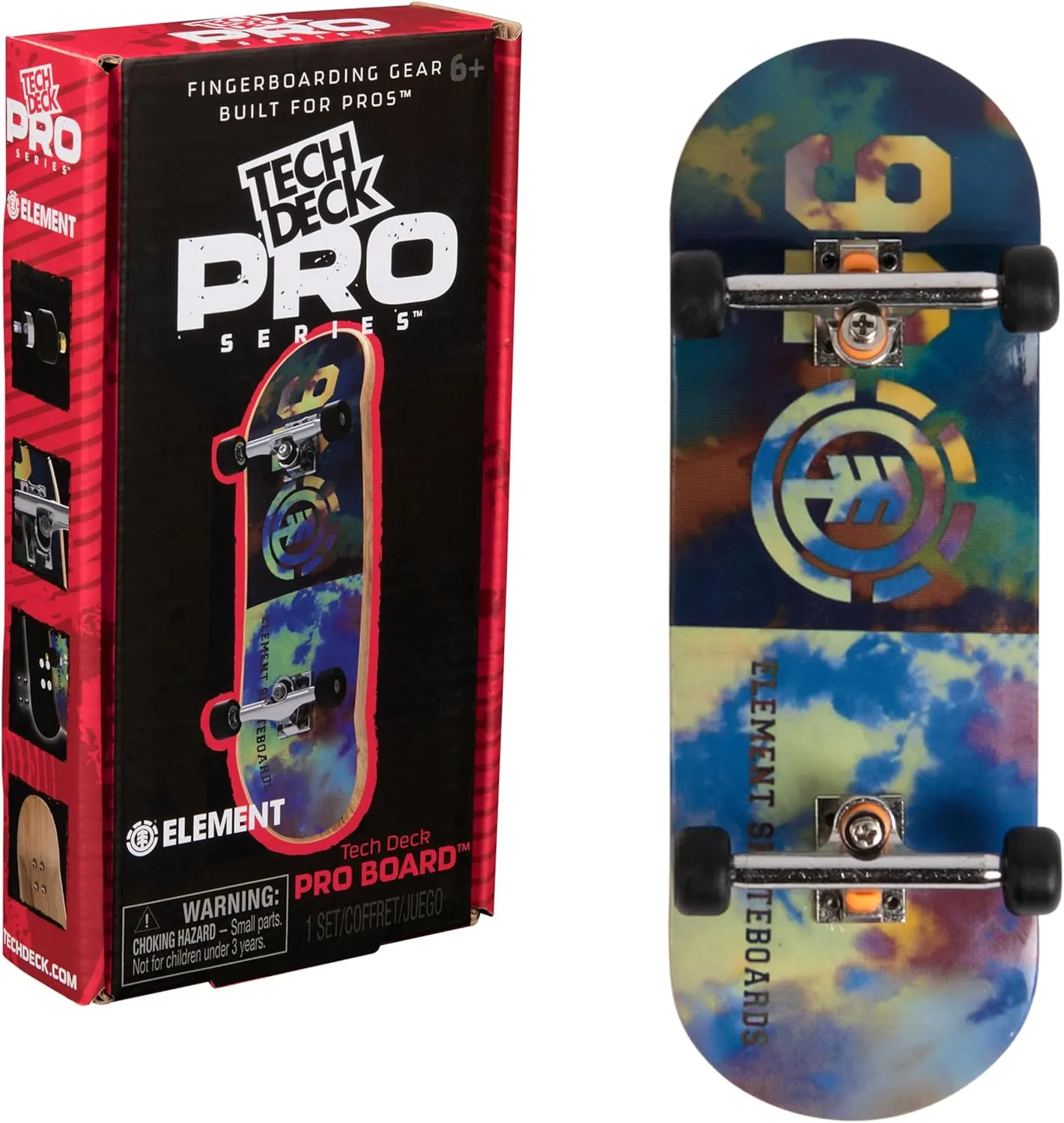 TECH DECK, Element Pro Series Finger Board with Storage Display, Built for Pros; Authentic Mini Skateboards, Kids Toys for Ages 6 and Up