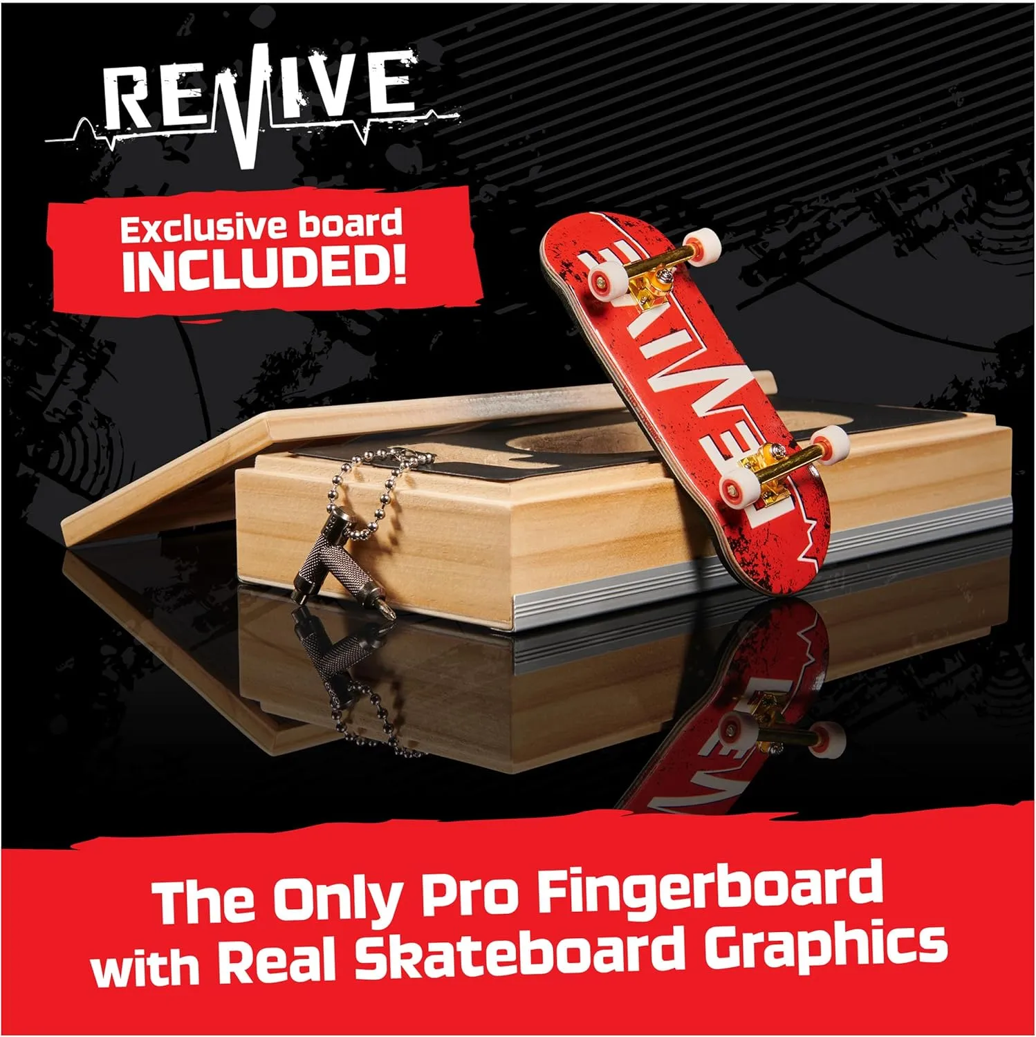 TECH DECK, Revive Pro Series Finger Board with Storage Display, Built for Pros; Authentic Mini Skateboards, Kids Toys for Ages 6 and up