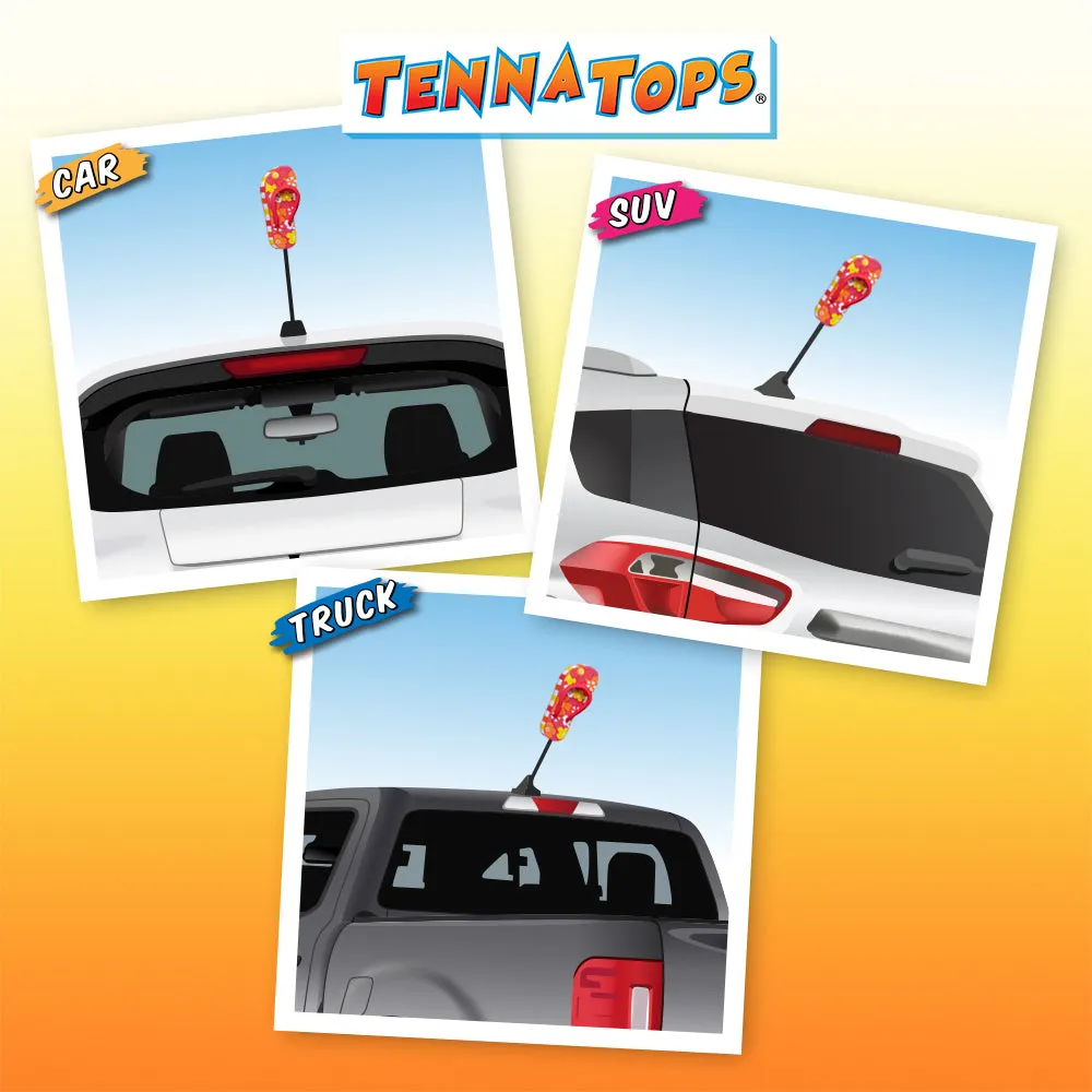 Tenna Tops Flip Flop Sandal Car Antenna Topper (Hawaiian Red)