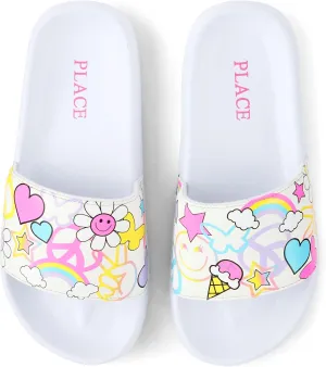 The Children's Place Girls Everday Slip on Slide Sandals