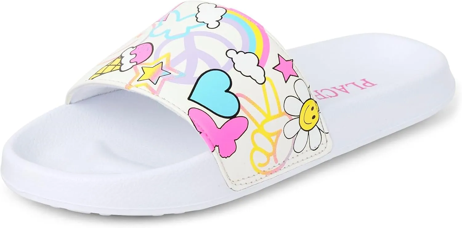 The Children's Place Girls Everday Slip on Slide Sandals