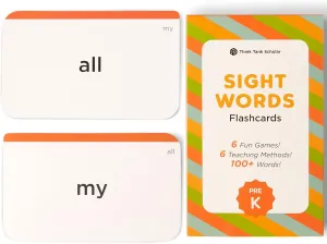 Think Tank Scholar Pre-K Sight Words Flash Cards (Pre-Kindergarden) - 100  Dolch & Fry (High Freqency) Sight Word - Learn to Read, Site Words Learning for Toddlers, Homeschool/Classroom, Preschool