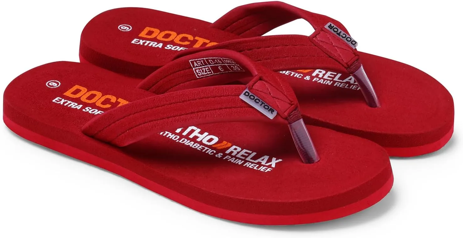 Thong Arch Support Ortho Slippers for Women| Orthopedic Diabetic & Stylish| Lightweight Comfortable & Casual|Pregnancy Anti-Skid Bedroom Daily Use House Flip-Flops Ladies Girls D-15