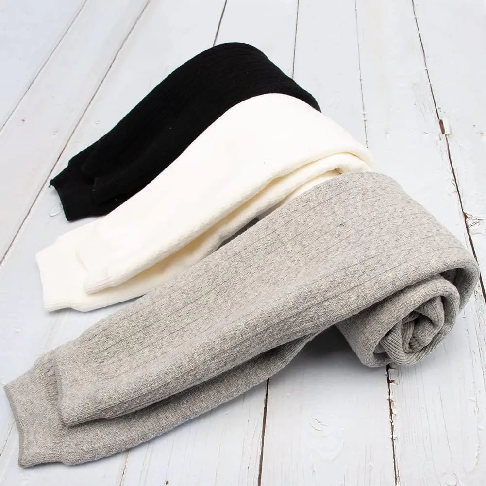 Toddler Baby Girls Winter Fleece Lined Leggings Knit Thick Warm Full Length Tights Basic Velvet Pants
