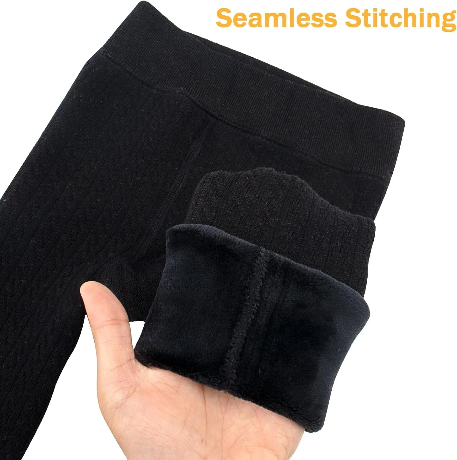Toddler Baby Girls Winter Fleece Lined Leggings Knit Thick Warm Full Length Tights Basic Velvet Pants