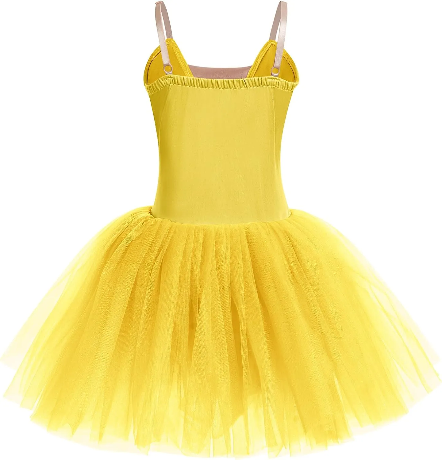 Toddler Ballet Leotards for Girls Glitter Tulle Skirt 2PCS Ruffle Sleeve Tutu Dresses with Hair Clip One Piece Outfits