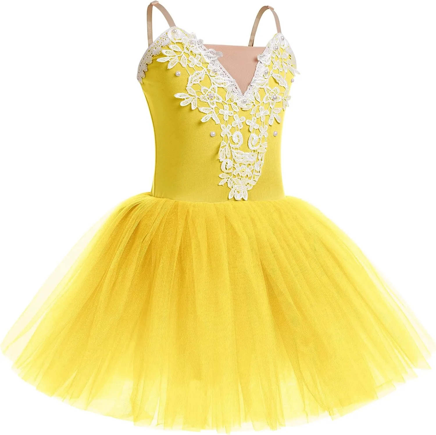 Toddler Ballet Leotards for Girls Glitter Tulle Skirt 2PCS Ruffle Sleeve Tutu Dresses with Hair Clip One Piece Outfits