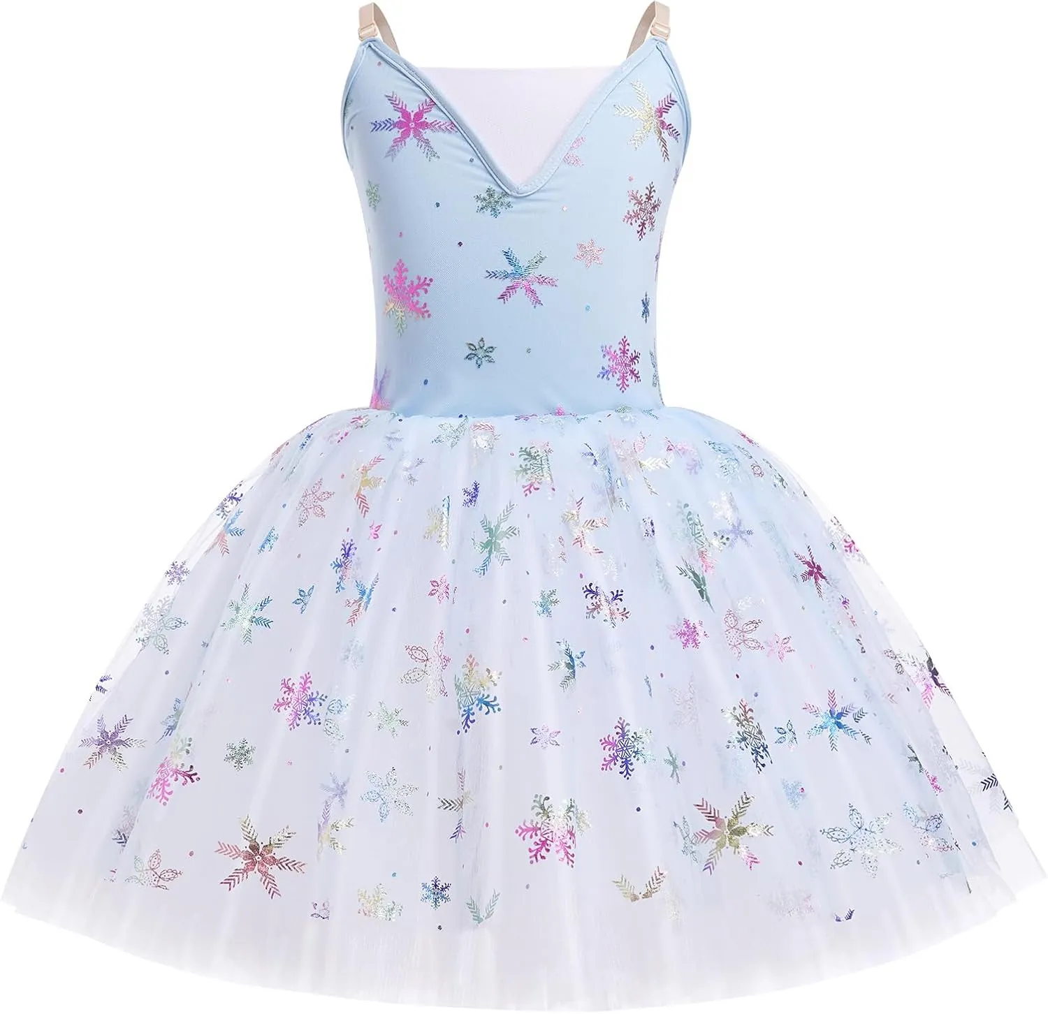 Toddler Ballet Leotards for Girls Glitter Tulle Skirt 2PCS Ruffle Sleeve Tutu Dresses with Hair Clip One Piece Outfits
