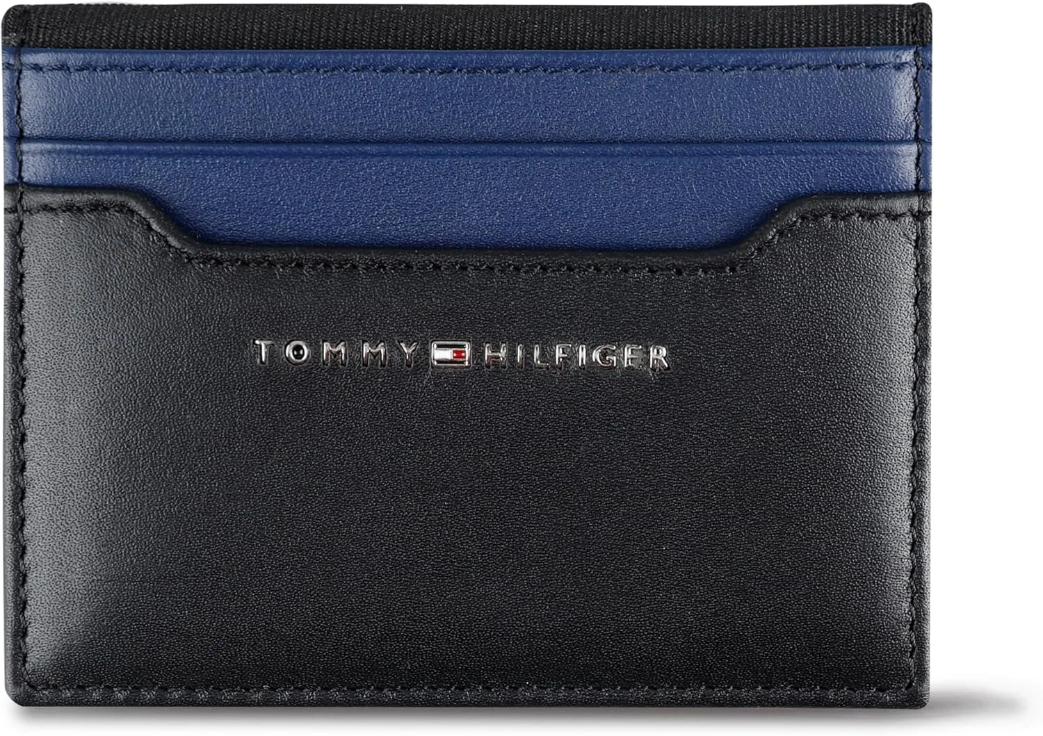 Tommy Hilfiger Men's Slim Front Pocket Card Case Wallet with ID Window