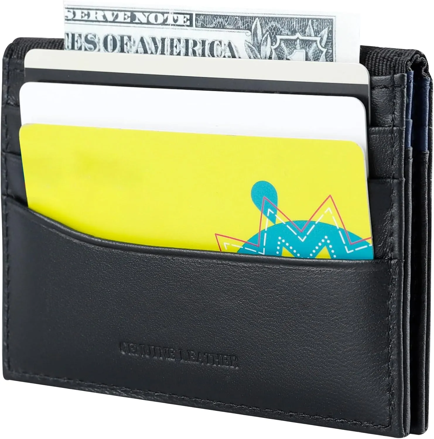 Tommy Hilfiger Men's Slim Front Pocket Card Case Wallet with ID Window