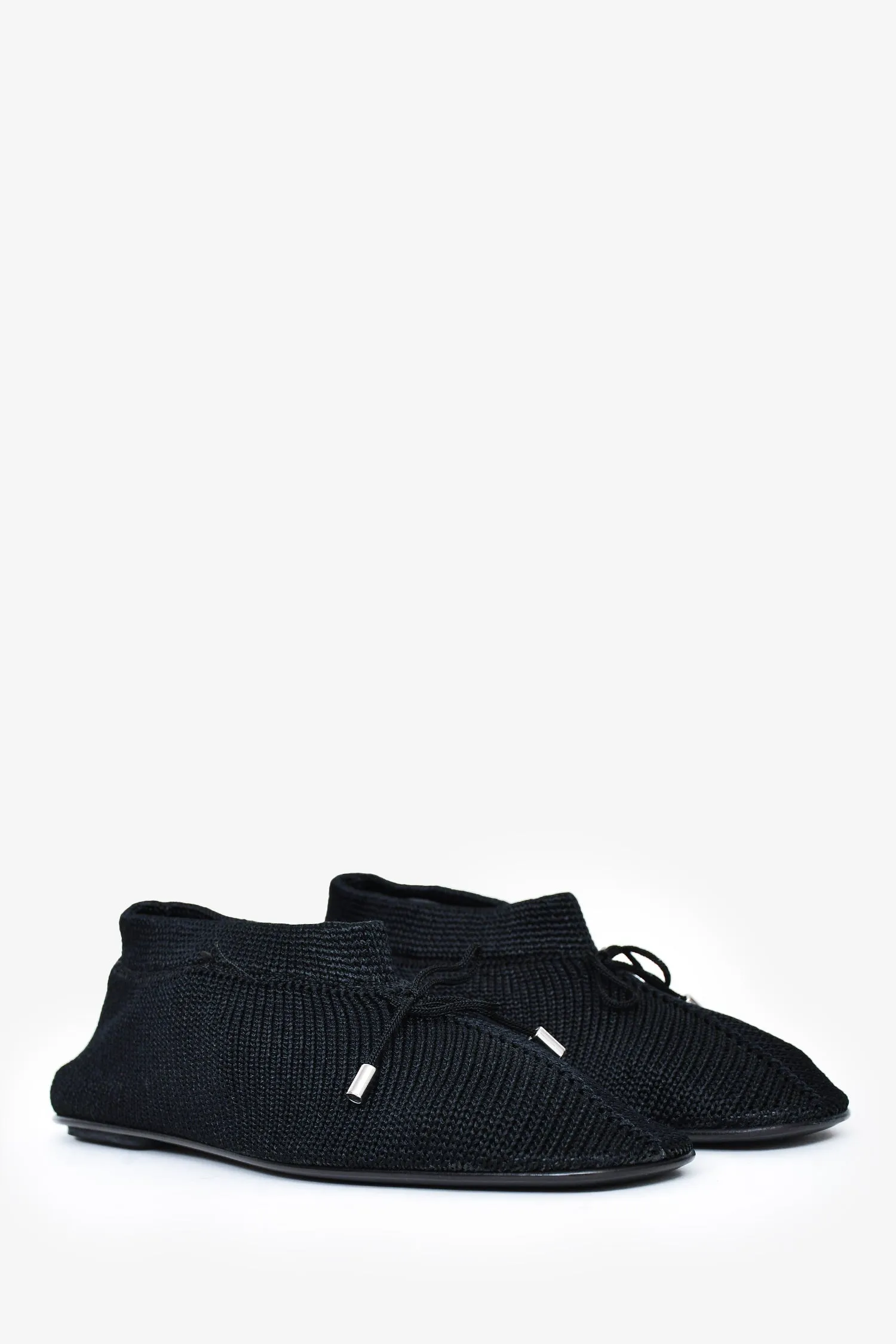 Toteme Black Knit Ballet Flats Size 35