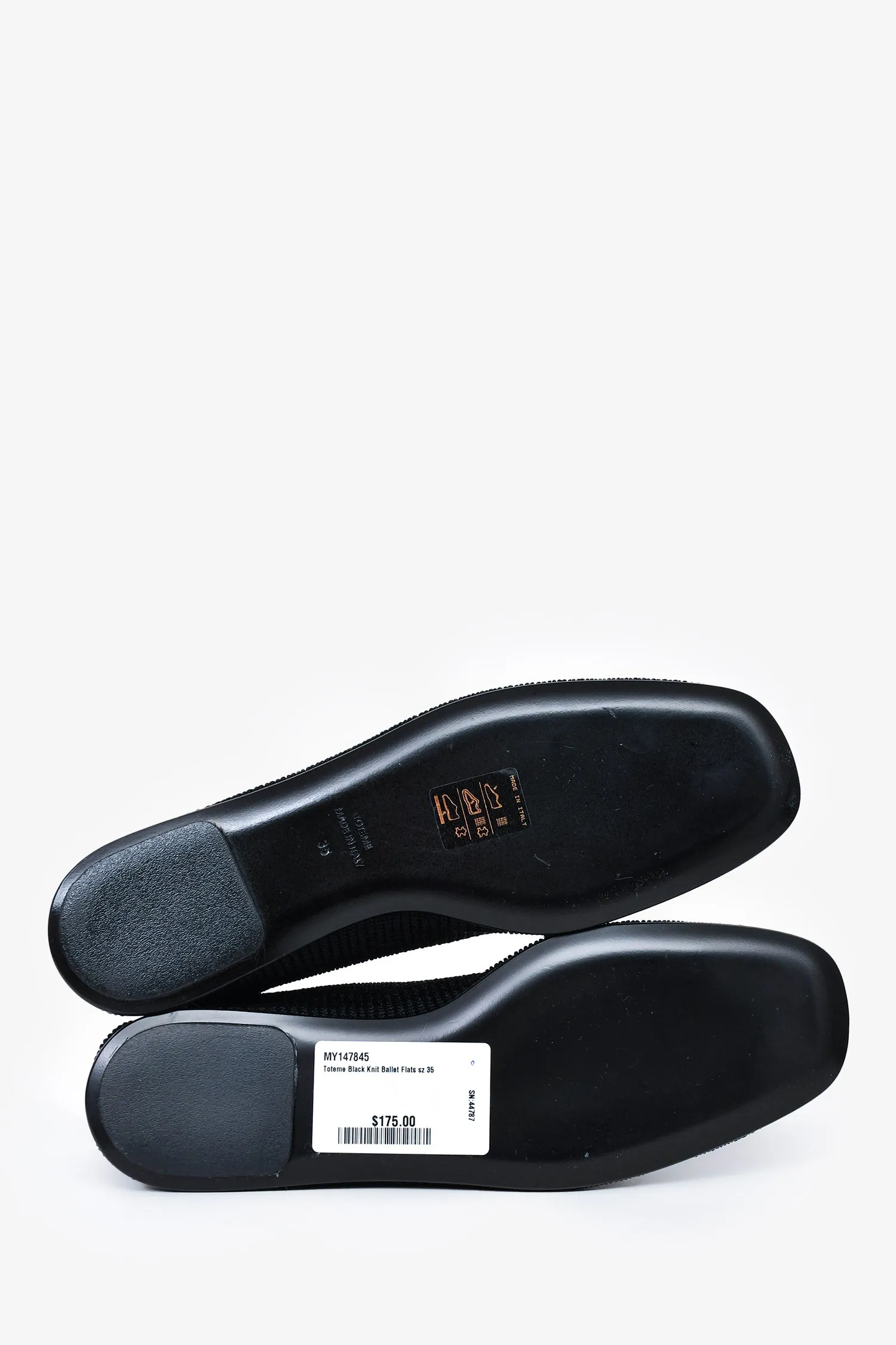 Toteme Black Knit Ballet Flats Size 35