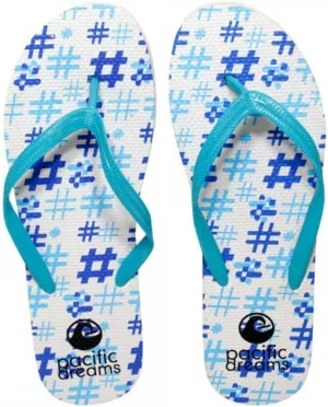 Trendy Hashtag Heart Social Media Flip Flops Thong Sandal Slipper
