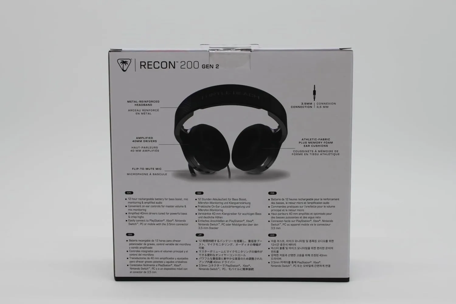 Turtle Beach Recon 200 Gen 2 Amplified Gaming Headset - PS4, PS5, Xbox Series X|S One, Nintendo Switch & PC