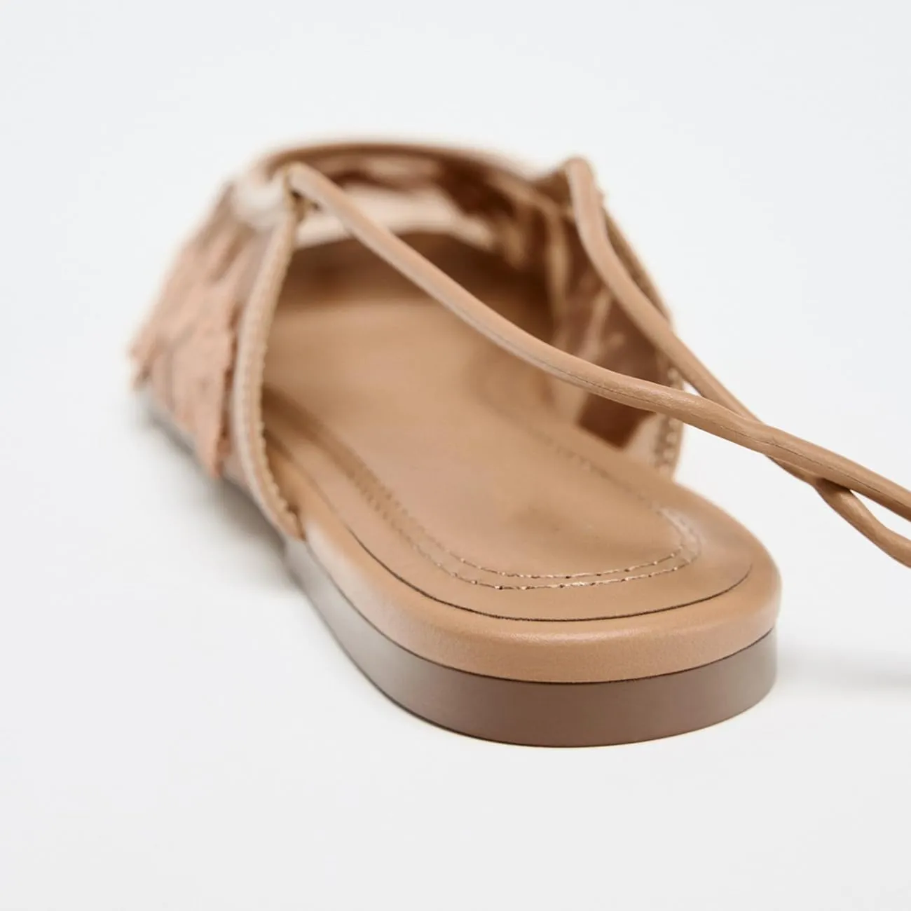 UFEDO Lace Up Mesh Ballet Flat for Women Summer Slingback Ballerina Shoes Embroidered Floral Mary Jane