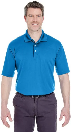 UltraClub® Men's Cool & Dry Stain-Release Performance Polo - Pacific Blue - L