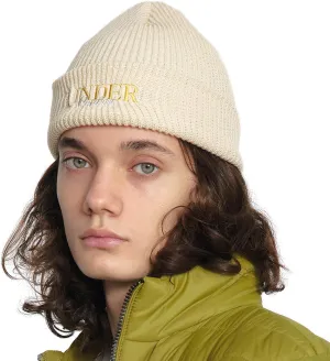 UNDERCONTROL Logo Label Patch Unisex Fall Winter Short Thick Cuffed Rollup Warm Beanie Korea Trawler Fisherman Knit Skull Hat