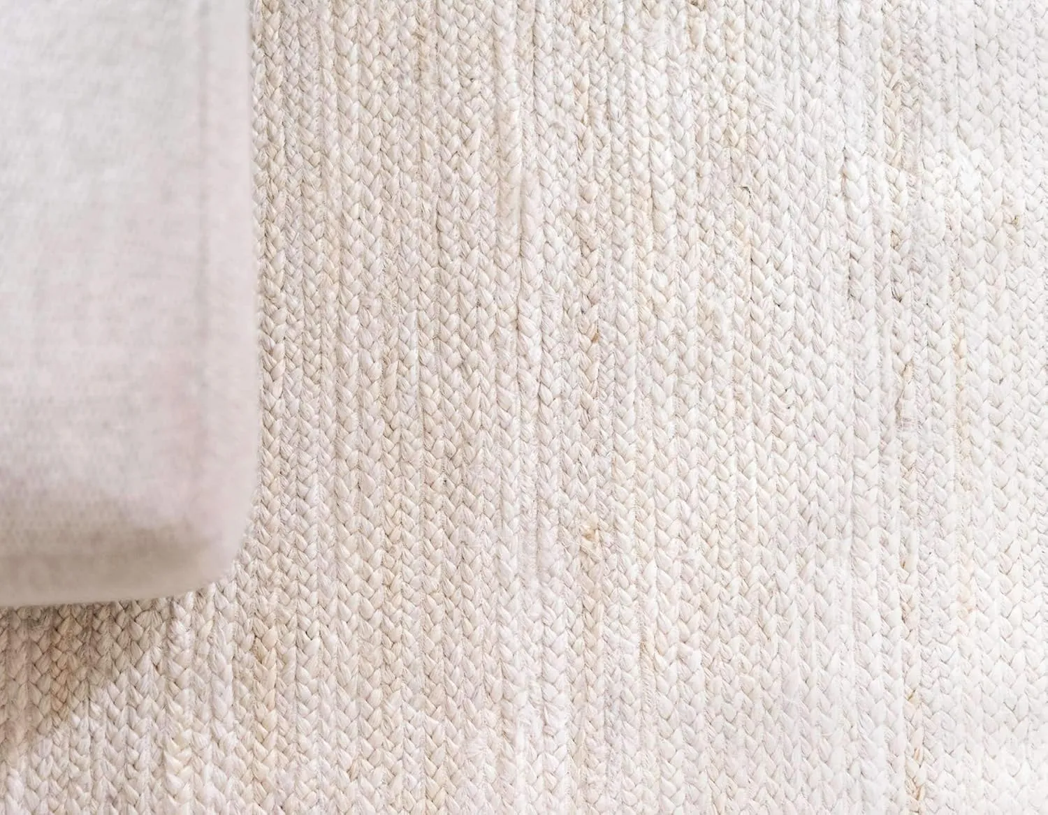 Unique Loom Braided Jute Collection Area Rug - Dhaka (2' 6" x 6' 1" Runner, White)