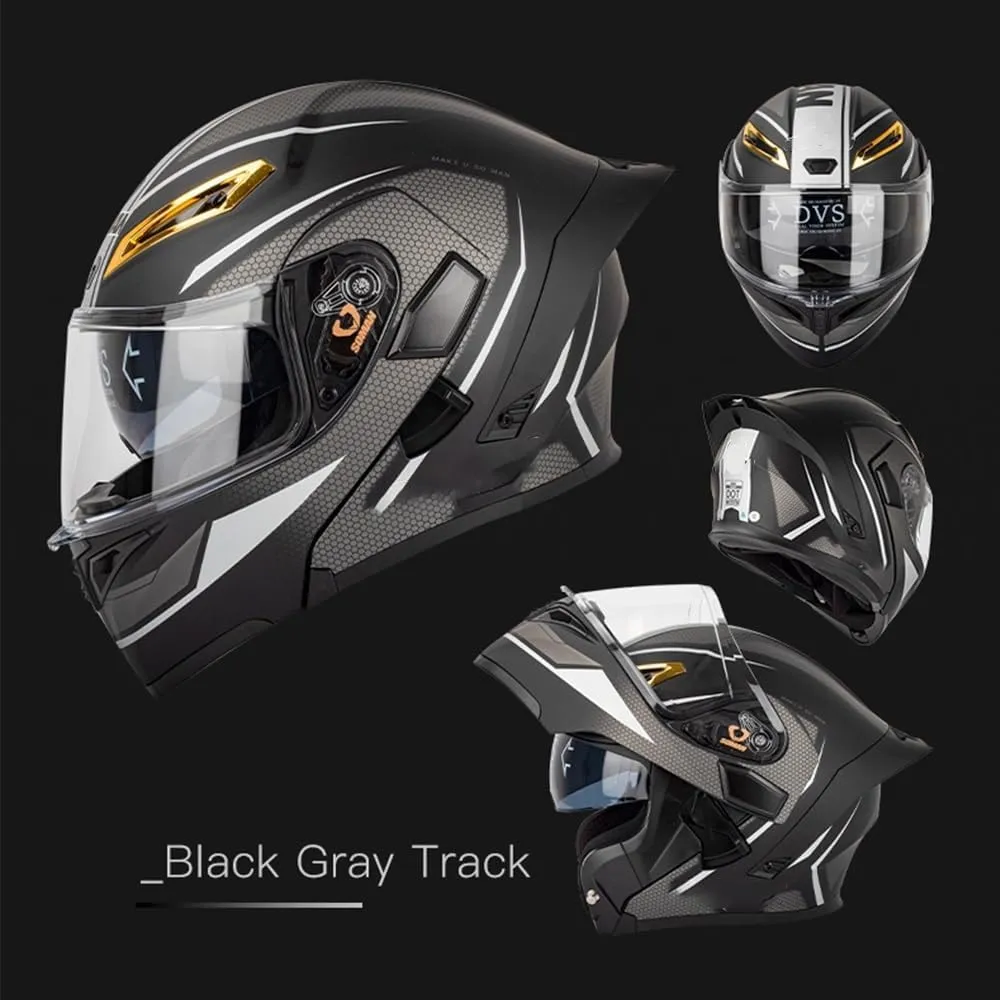 Unisex Adult Flip-Up Motorcycle Helmet, Carbon Fiber, Anti-Fog Visor, Aerodynamic Design, Integrated Bluetooth, DOT Approved, Sizes S-XXL