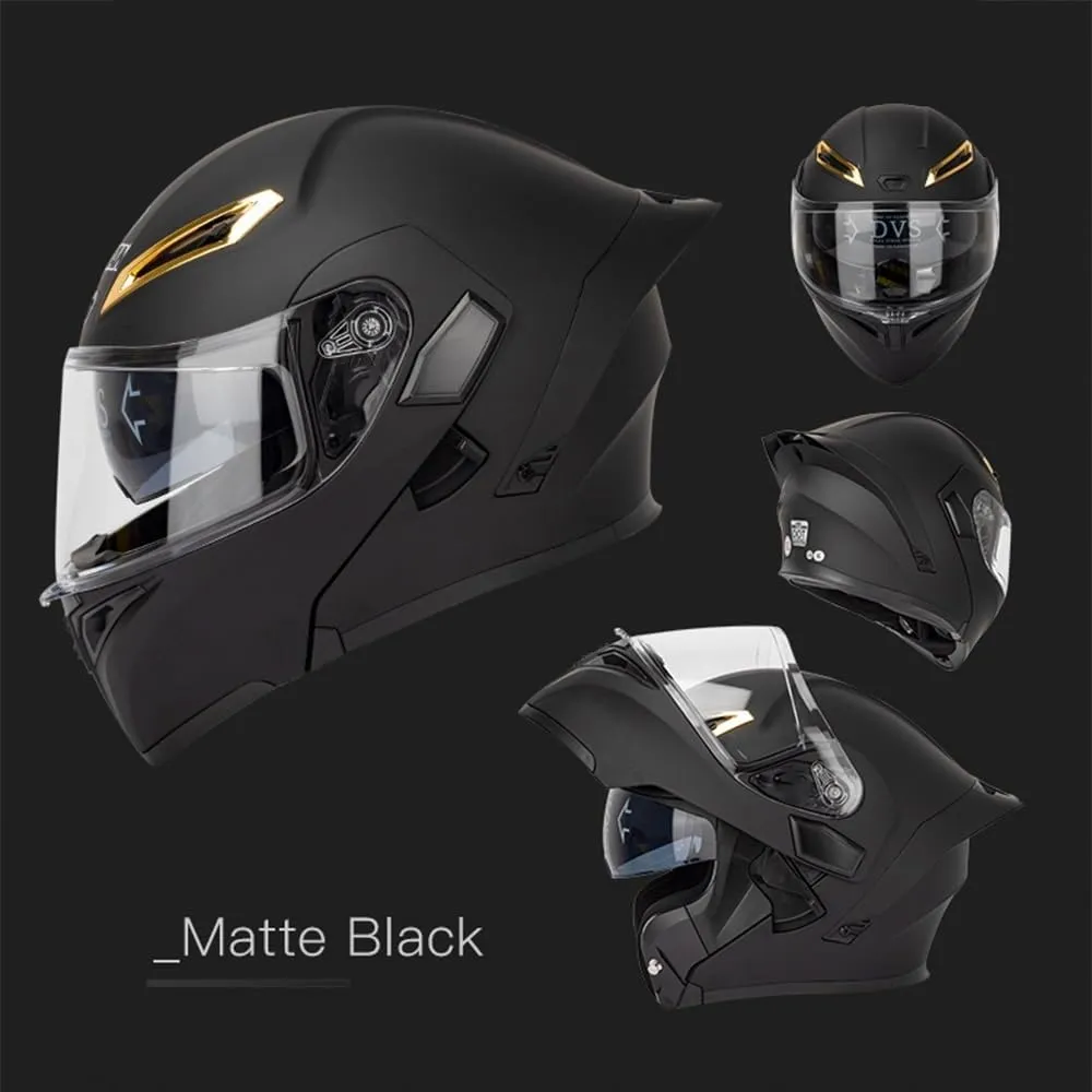 Unisex Adult Flip-Up Motorcycle Helmet, Carbon Fiber, Anti-Fog Visor, Aerodynamic Design, Integrated Bluetooth, DOT Approved, Sizes S-XXL