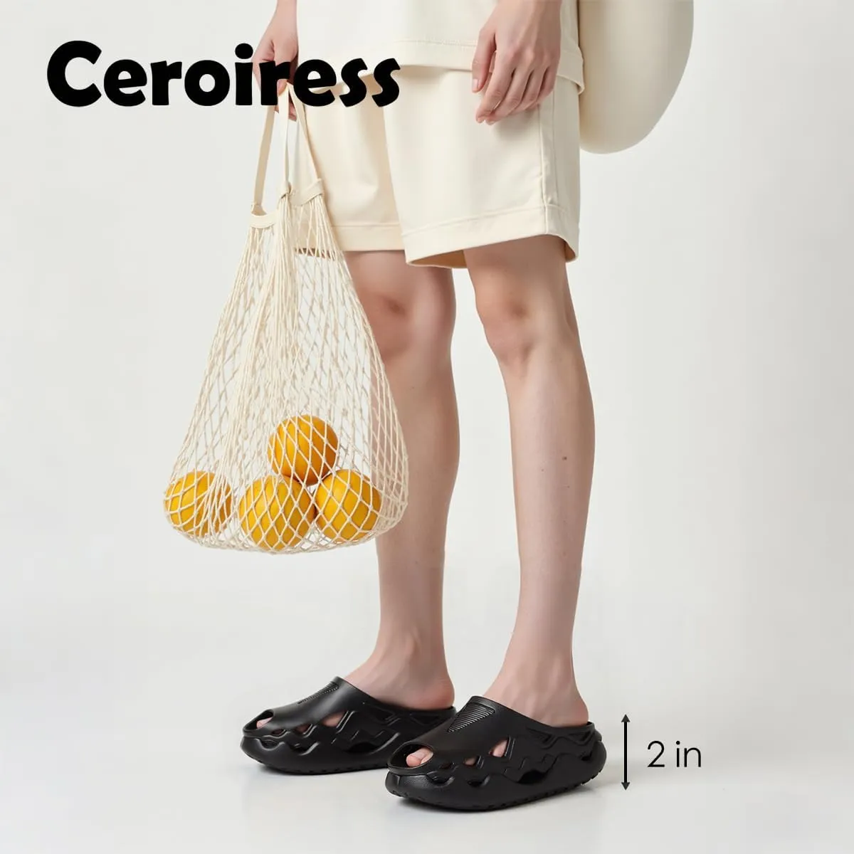 Unisex Outdoor Sports Fashion Chunky Dad Sandals, Mules & Clogs - Breathable Hollow Design, 2in Elevation, Arch Support, Post-Workout Recovery, Waterproof & Quick-Dry, Non-Slip EVA Slides