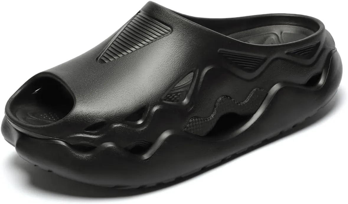 Unisex Outdoor Sports Fashion Chunky Dad Sandals, Mules & Clogs - Breathable Hollow Design, 2in Elevation, Arch Support, Post-Workout Recovery, Waterproof & Quick-Dry, Non-Slip EVA Slides