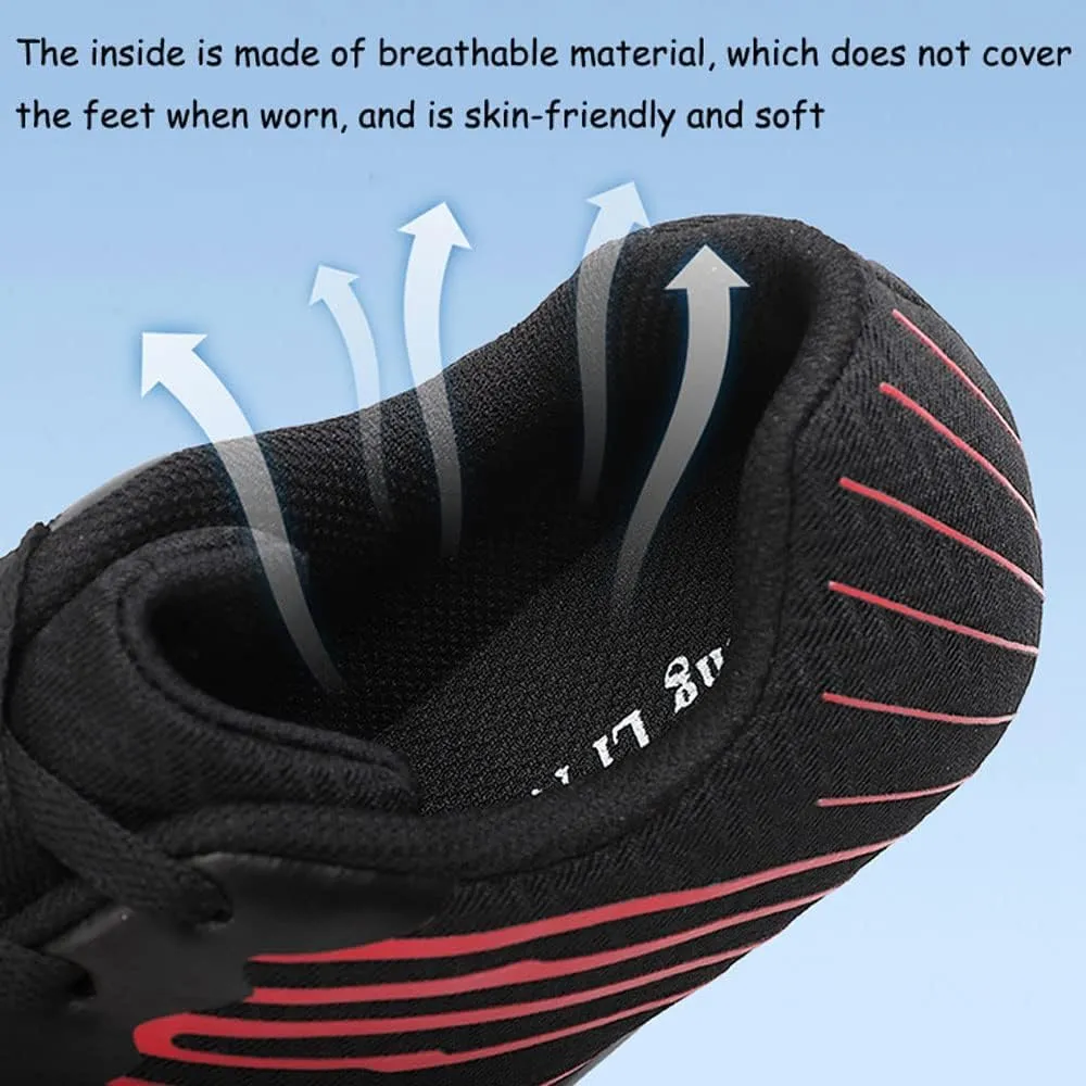 Unisex Track & Field Spike Shoes, 8 Removable Nails, Breathable Mesh, Lace-Up Closure, Flat Heel, Medium Width, 36-45 EU, Black, Students & Adults, Unisex