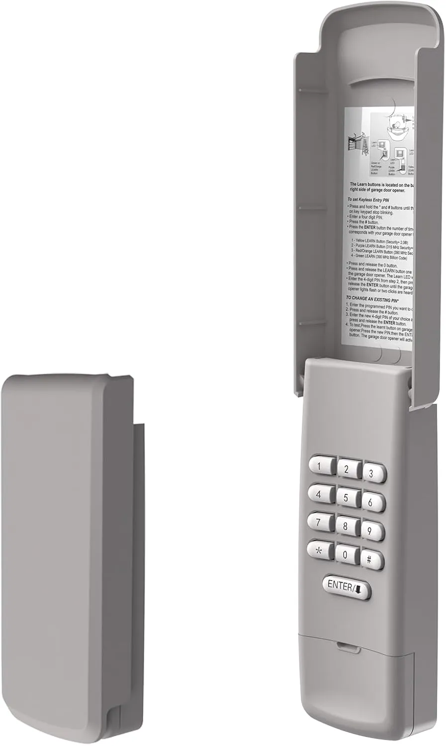 Universal Garage Door Opener Remote Keypad Compatible with Liftmaster Chamberlain Craftsman Opener with Yellow Purple Red Orange Green Learn Button Wireless Keyless Keypad G940EV-P2 878MAX 877LM