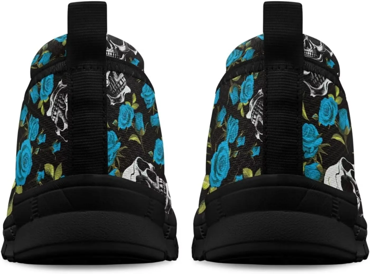 Various Creative Skull Print Walking Shoes Women Lightweight Slip On Ballet Flats Fit Comfort Mesh Casual Sneakers Work & Travel