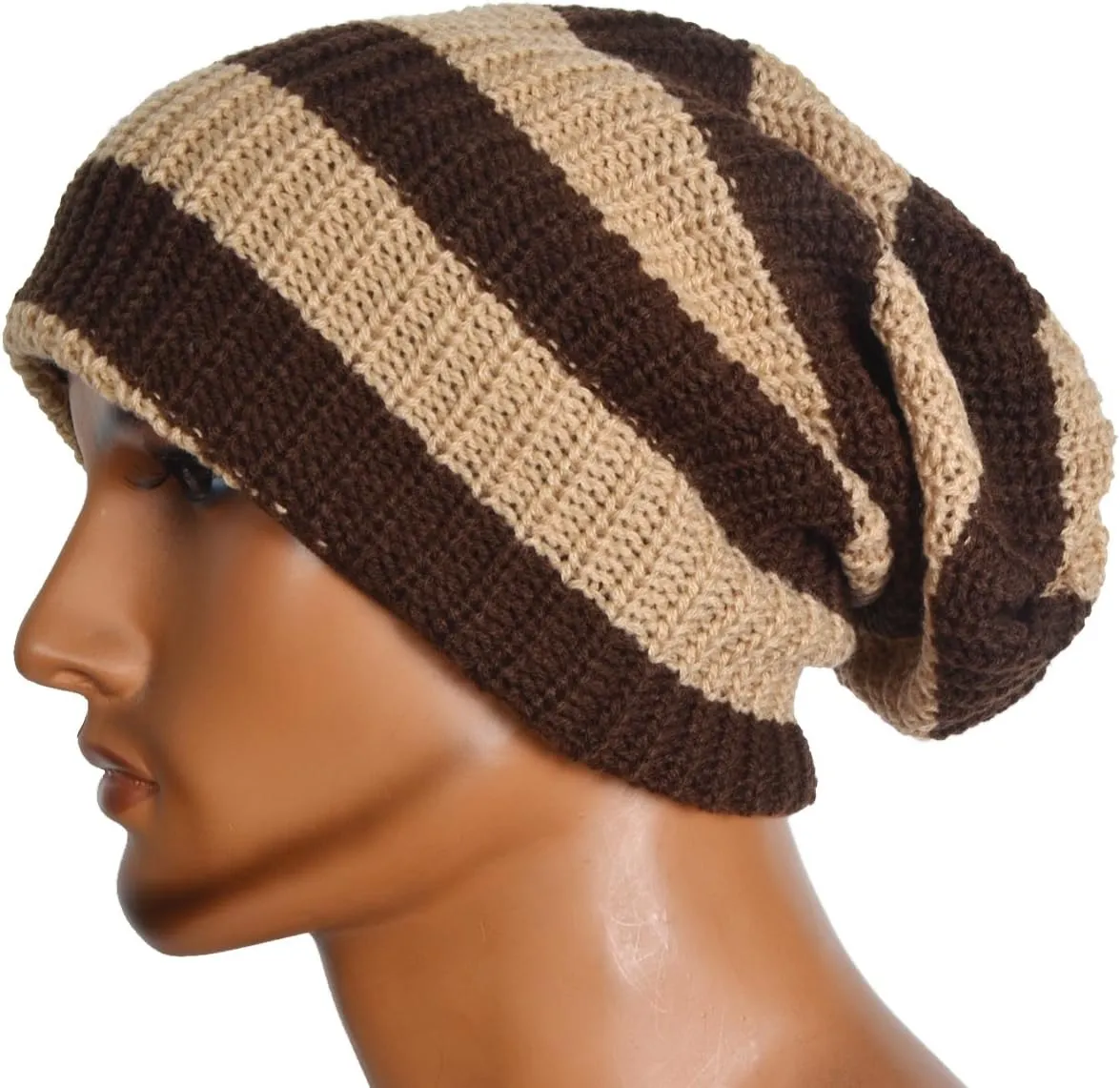 VECRY Men's Slouchy Beanie Knit Crochet Rasta Cap for Summer Winter