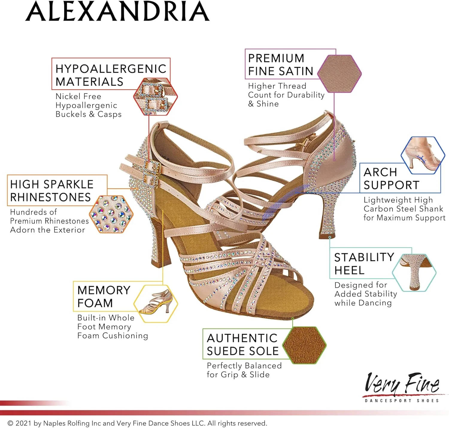 Very Fine Women's Alexandria Latin Salsa Tango Ballroom Waltz Dance Shoe