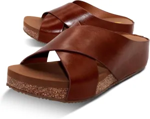 VOLATILE Ablette Wedge Sandals for Women Featuring Slip-on Crisscross Design with EVA Insole and Rubber Outsole
