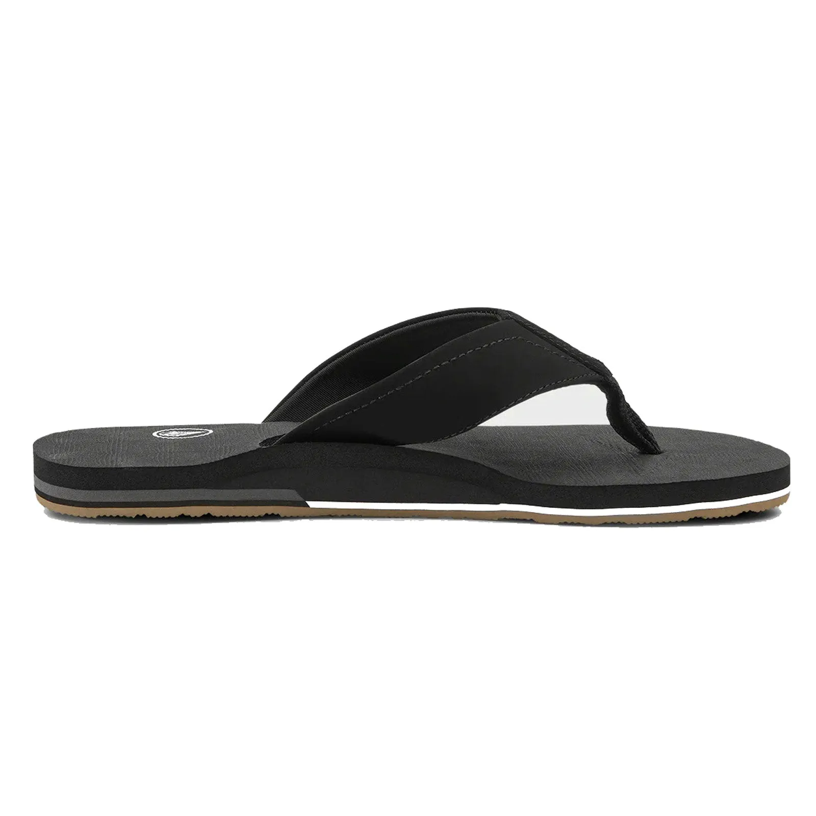 Volcom Men's Victor Black Flip-Flop Sandals (BLK)