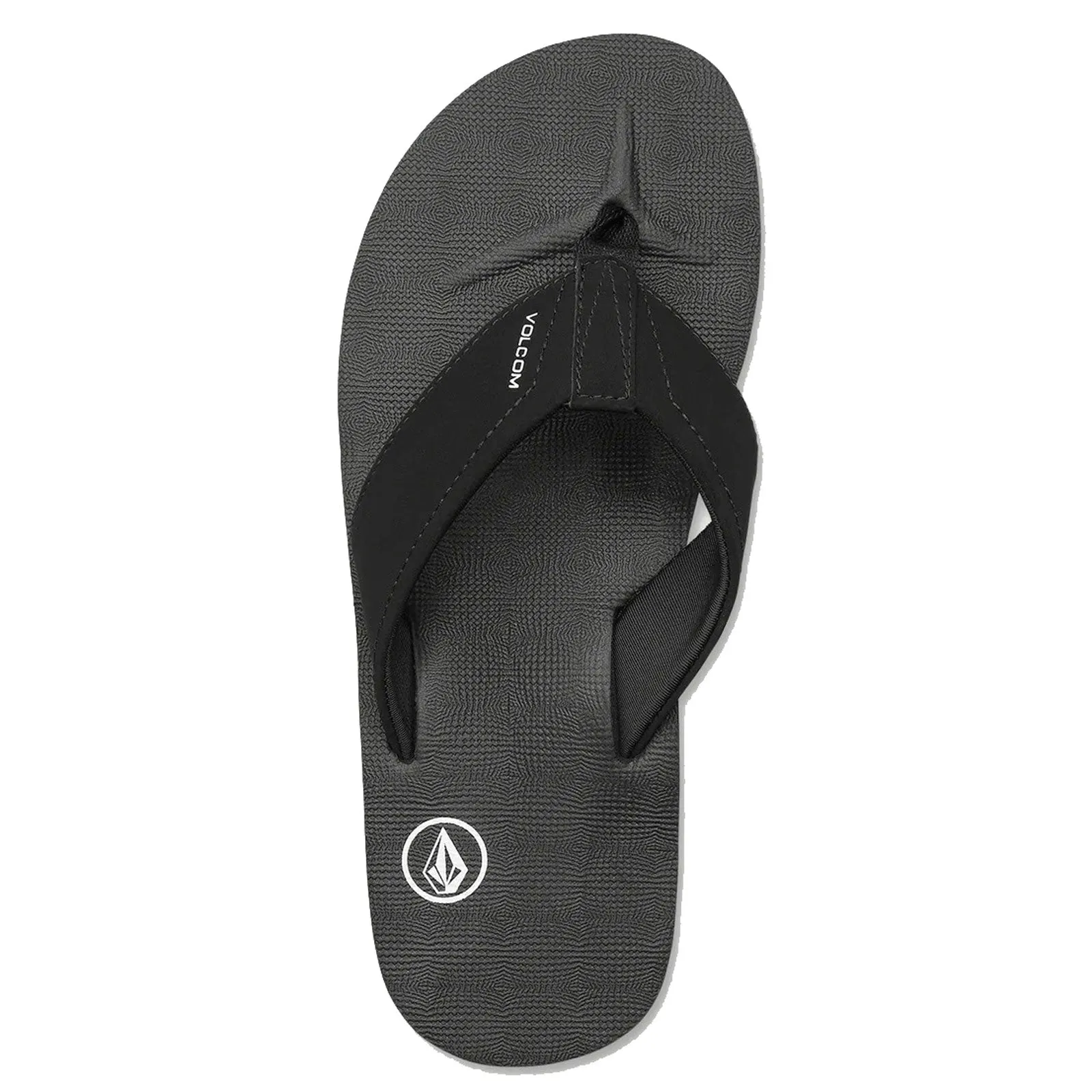 Volcom Men's Victor Black Flip-Flop Sandals (BLK)