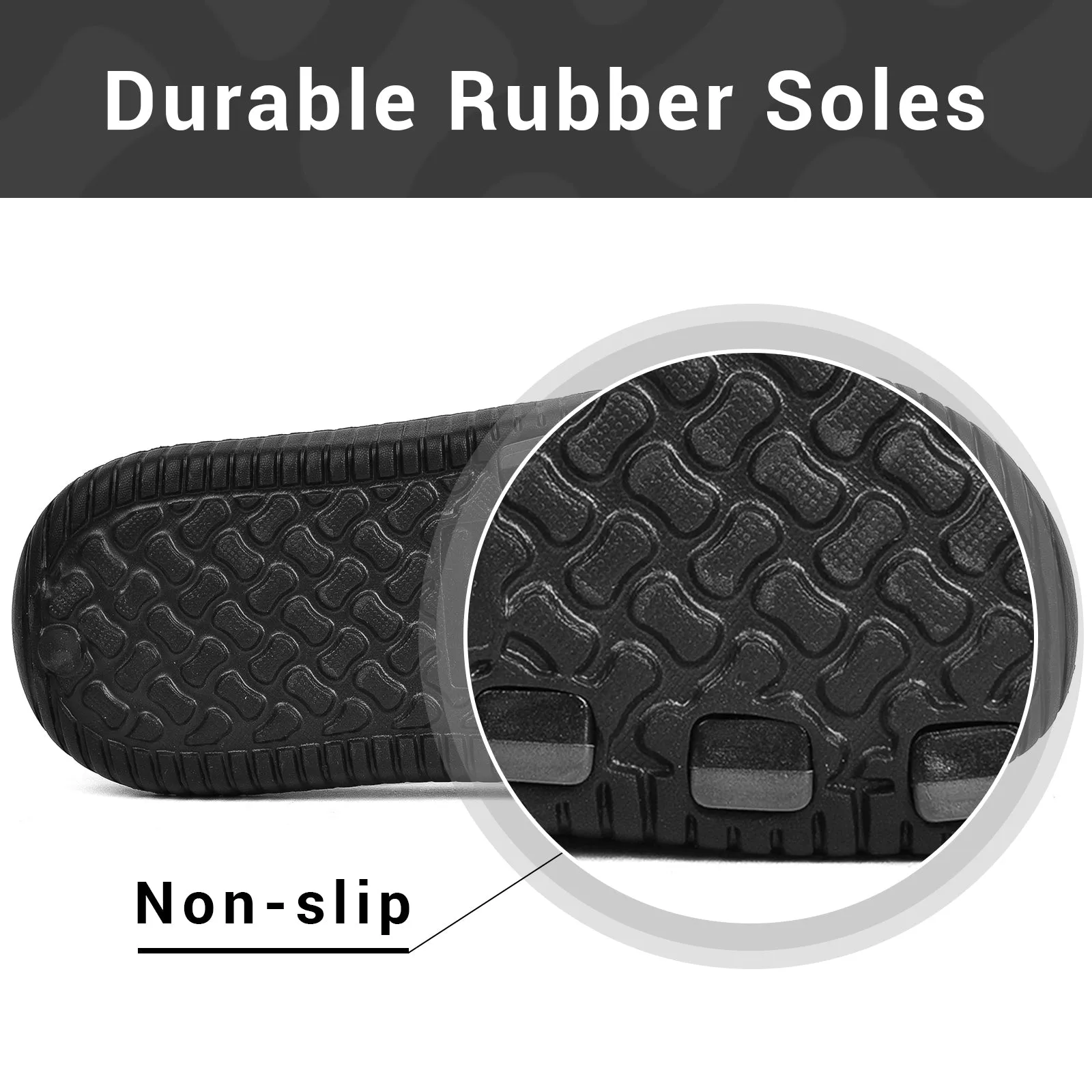 VONMAY Men's Durable Sandals House Shower Slippers Beach Slip Sandals