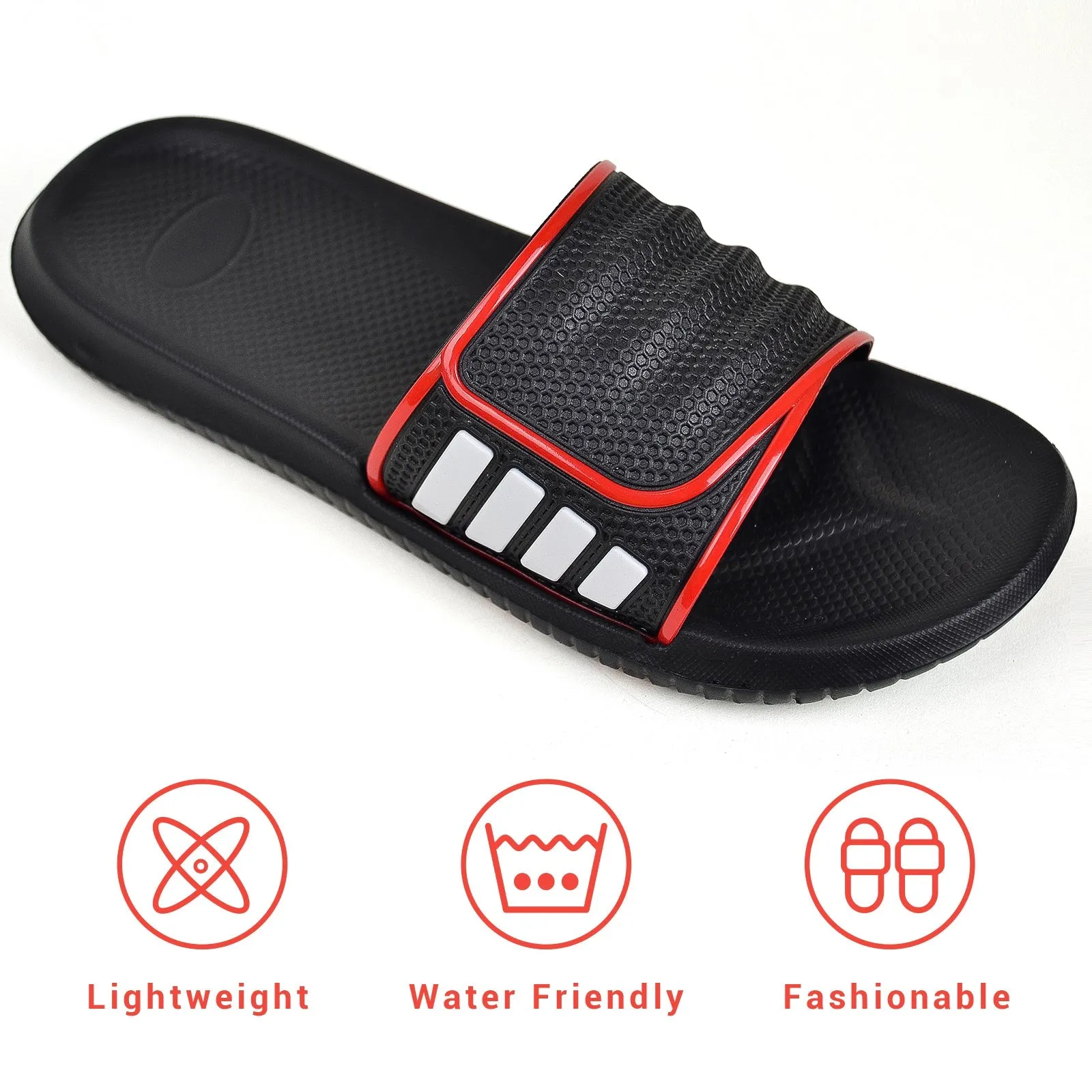 VONMAY Men's Durable Sandals House Shower Slippers Beach Slip Sandals