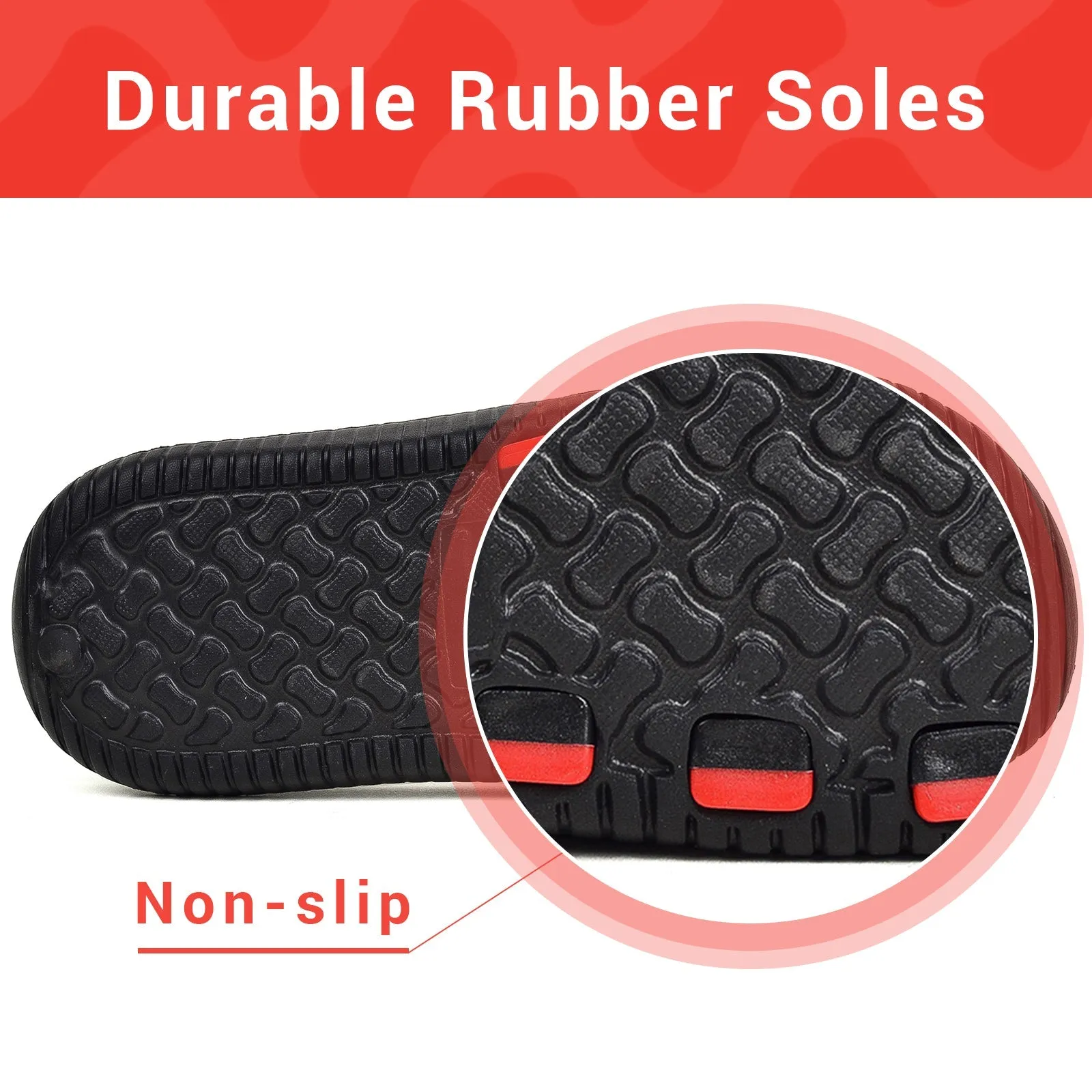 VONMAY Men's Durable Sandals House Shower Slippers Beach Slip Sandals