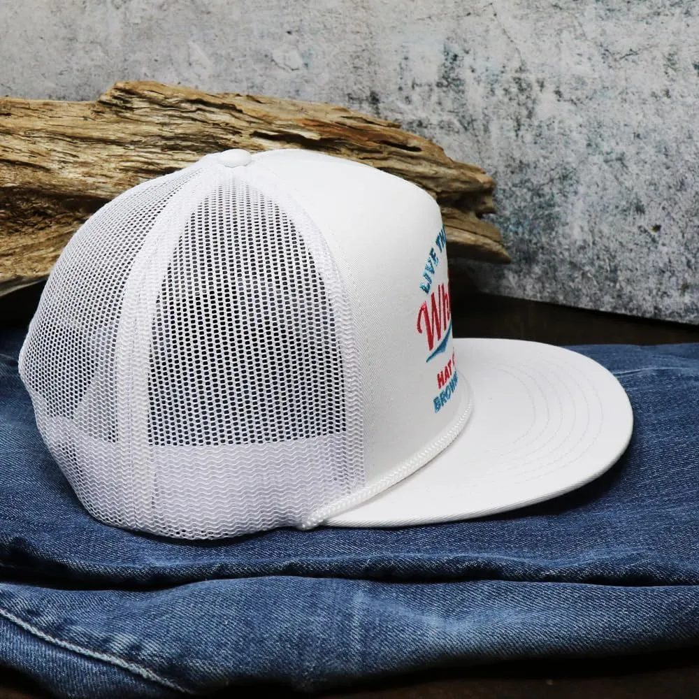 WHISKEY BENT HAT CO. The Cali Adjustable Snapback Western Lifestyle Trucker Hat, High Profile