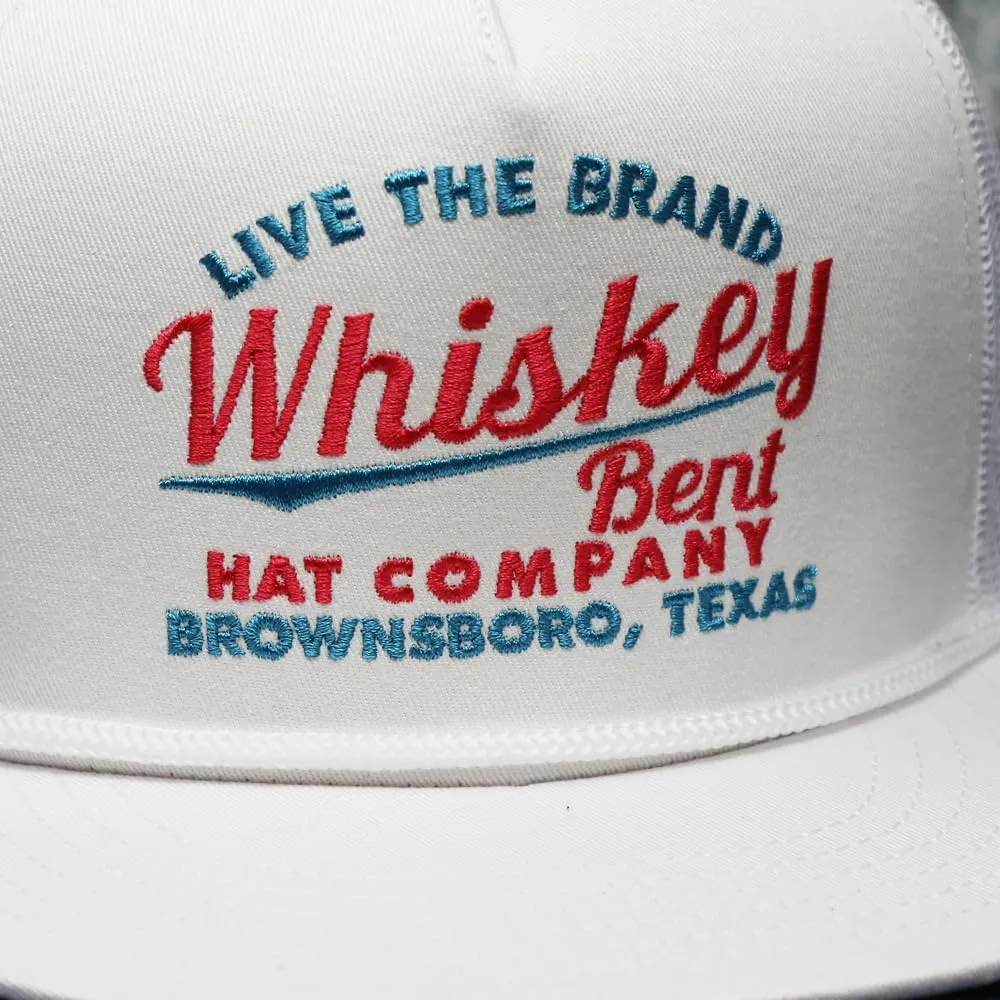 WHISKEY BENT HAT CO. The Cali Adjustable Snapback Western Lifestyle Trucker Hat, High Profile