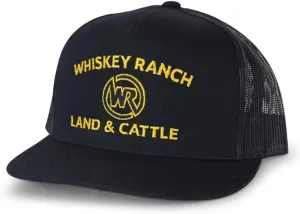 WHISKEY BENT HAT CO. Whiskey Ranch Land & Cattle, Mesh Snapback Trucker Hats