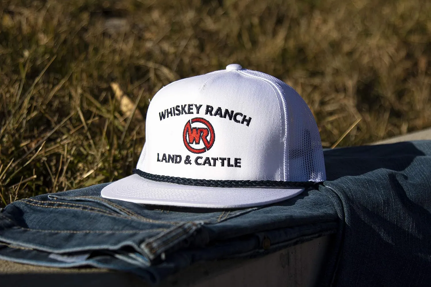 WHISKEY BENT HAT CO. Whiskey Ranch Land & Cattle, Mesh Snapback Trucker Hats