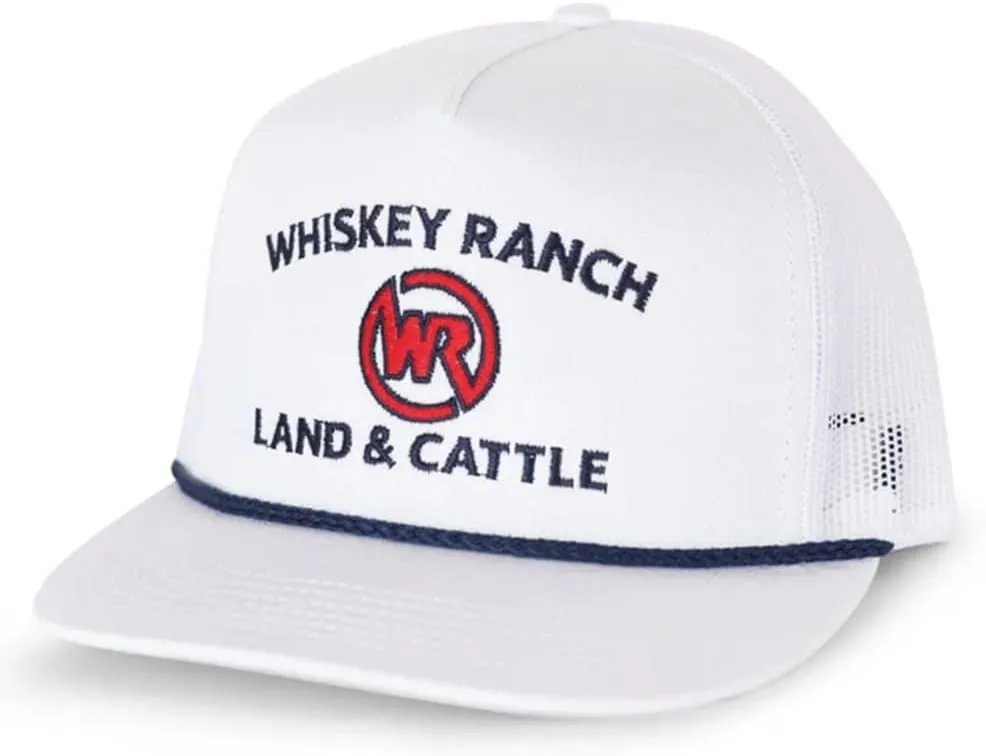 WHISKEY BENT HAT CO. Whiskey Ranch Land & Cattle, Mesh Snapback Trucker Hats