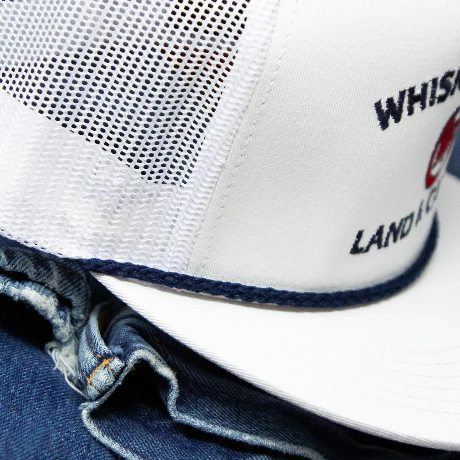 WHISKEY BENT HAT CO. Whiskey Ranch Land & Cattle, Mesh Snapback Trucker Hats