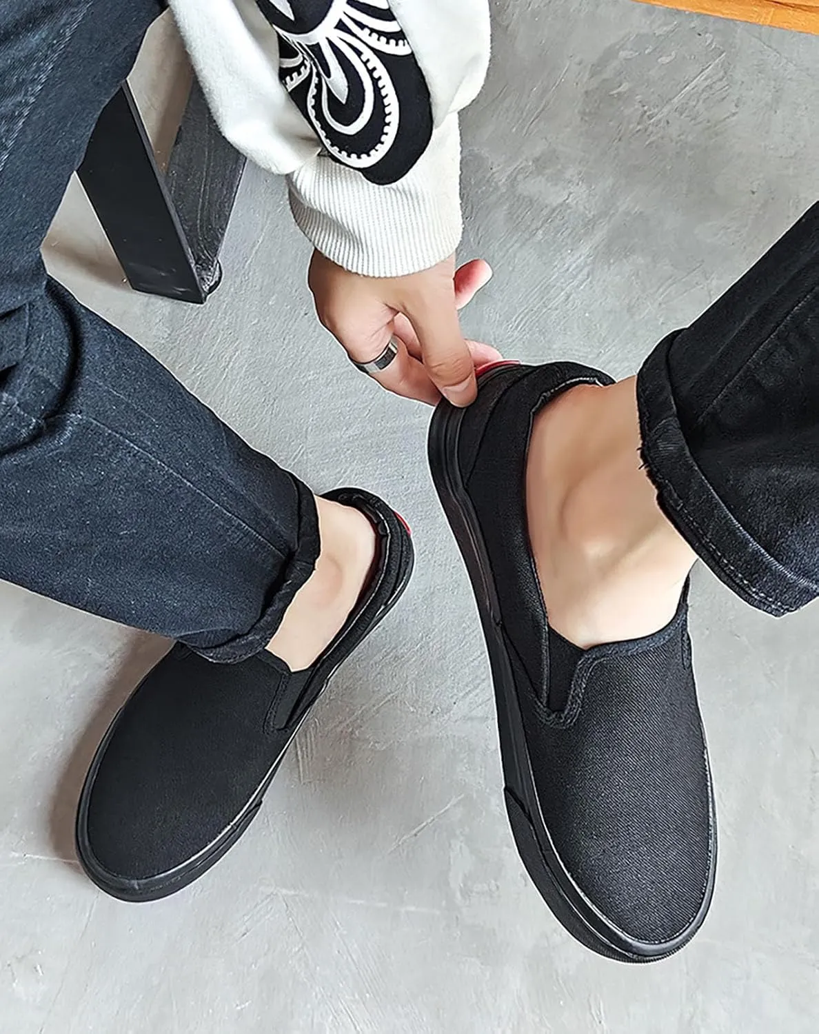 Women's Canvas Mesh Thick Bottom Shoes Cloud Slip Shoes One Stirrup Casual Shoes Board Shoes Running Shoes Foam Flat Shoes Biscuit Shoes