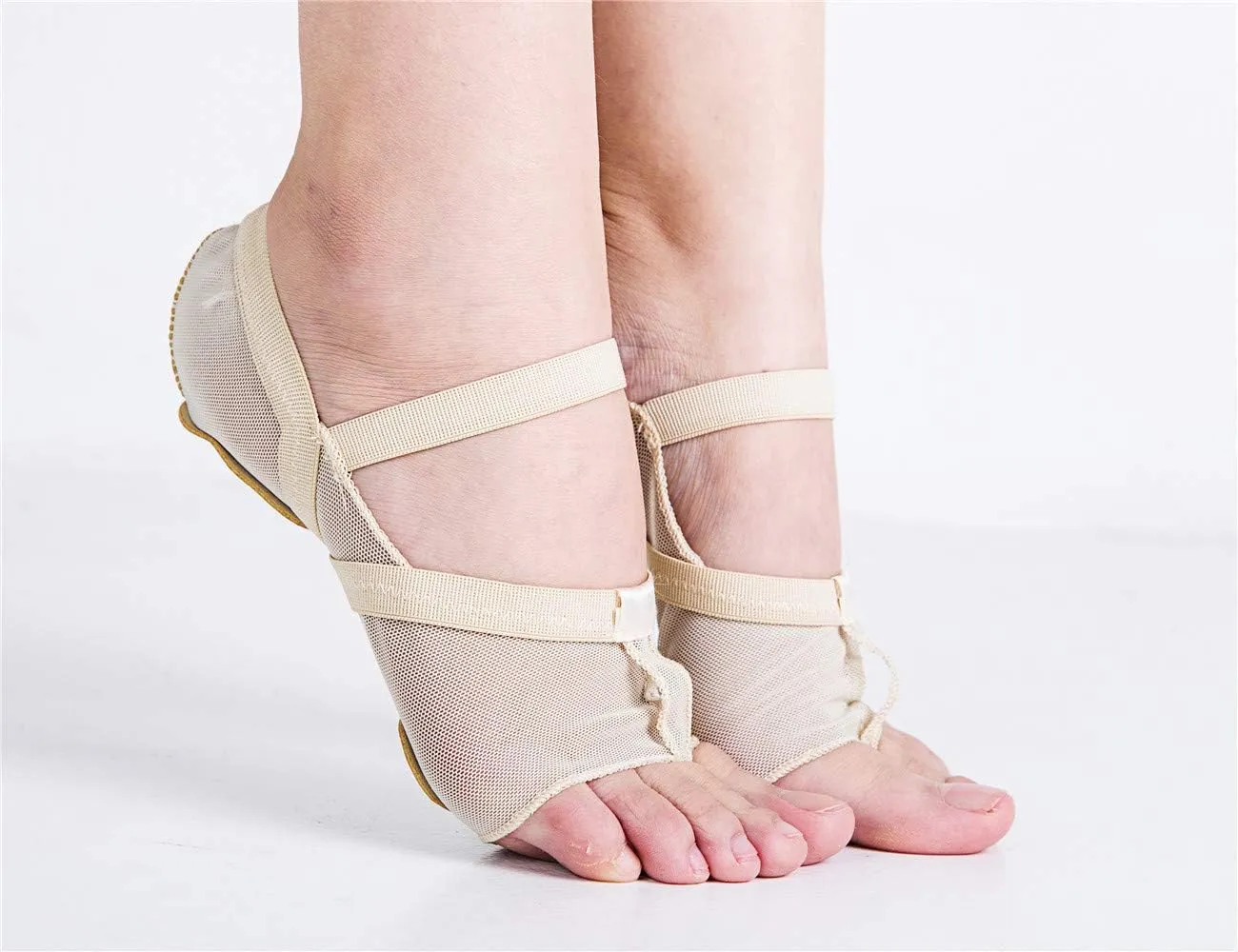 Women's Full Body Dance Foot Undies Lyrical Skin Shoes Mesh Stretch Kids Dance Paws Socks